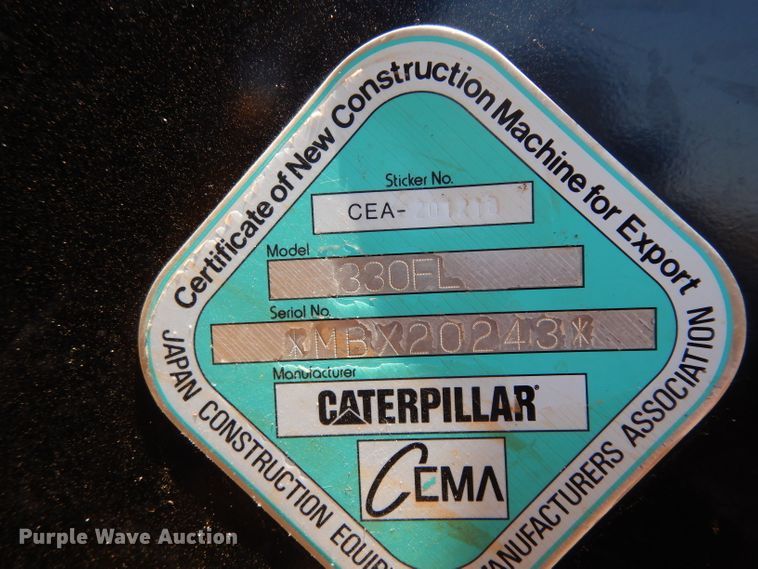 image for item DH0950 2018 Caterpillar 330FL  excavator