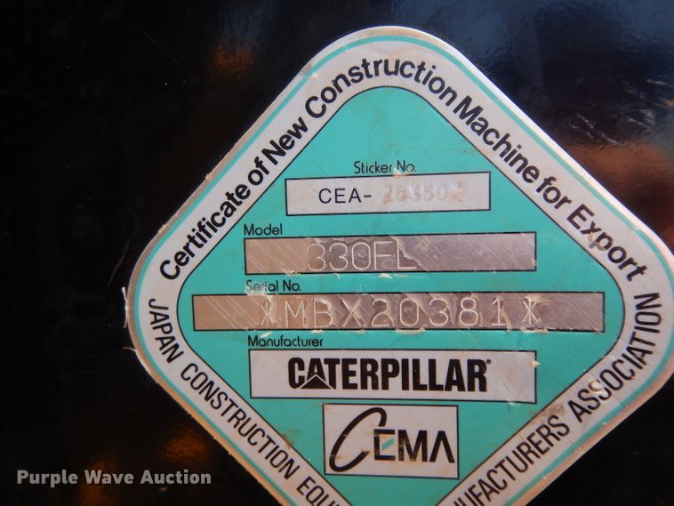 image for item DH0951 2018 Caterpillar 330FL  excavator