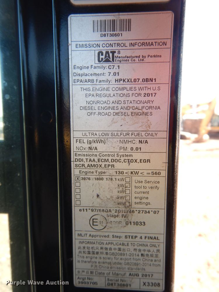 image for item DH0952 2018 Caterpillar 330FL  excavator