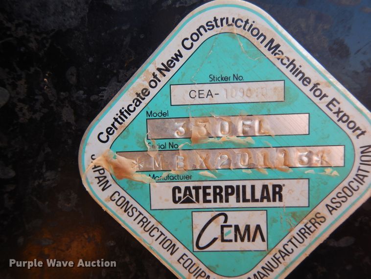 image for item DH0952 2018 Caterpillar 330FL  excavator