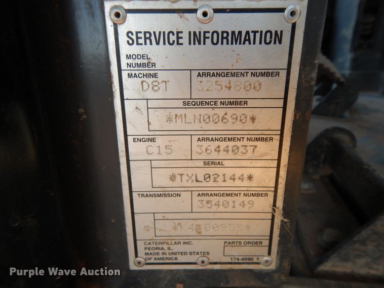 image for item DH0961 2012 Caterpillar D8T  dozer