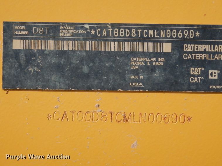 image for item DH0961 2012 Caterpillar D8T  dozer