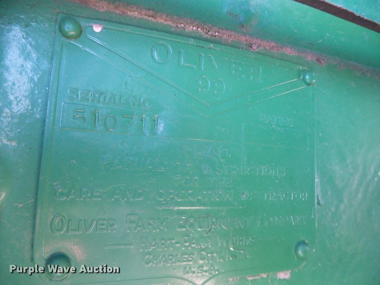 image for item DD0416 1941 Oliver 99  tractor