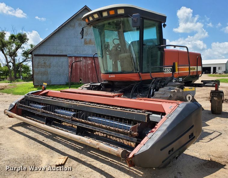image for item DJ3163 2002 Hesston 8450  windrower