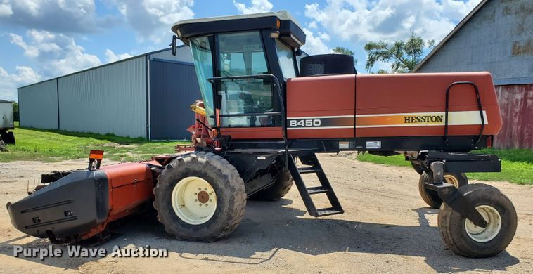 image for item DJ3163 2002 Hesston 8450  windrower
