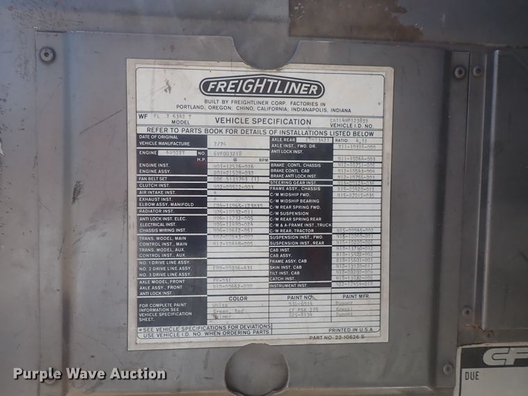 image for item GV9618 1976 Freightliner 6342T  grain truck
