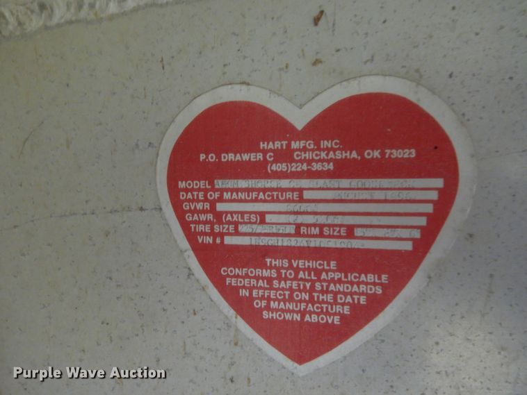 image for item HB9261 1996 Hart Alumina horse trailer