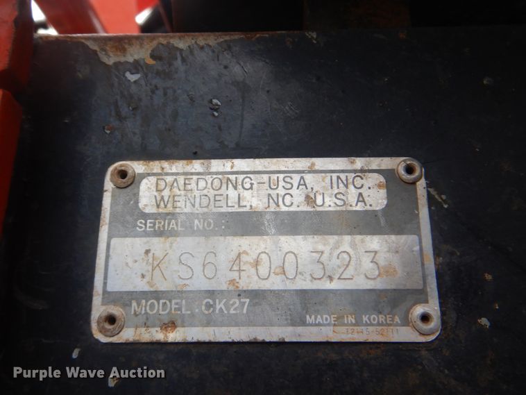 image for item HY9260 2014 Kioti CK27  tractor