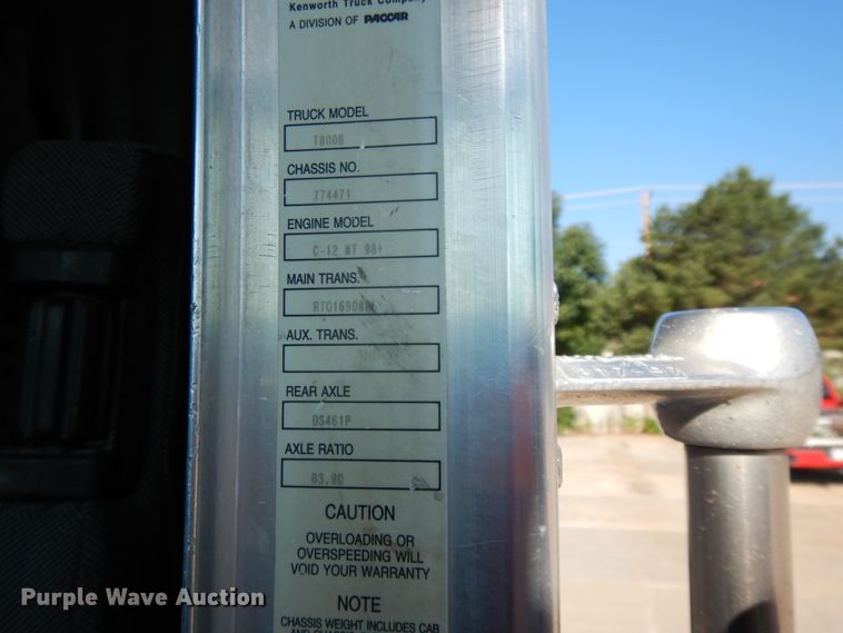 image for item DJ3254 1998 Kenworth T800  semi truck