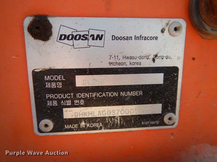 image for item DJ3362 2008 Doosan DL250  wheel loader