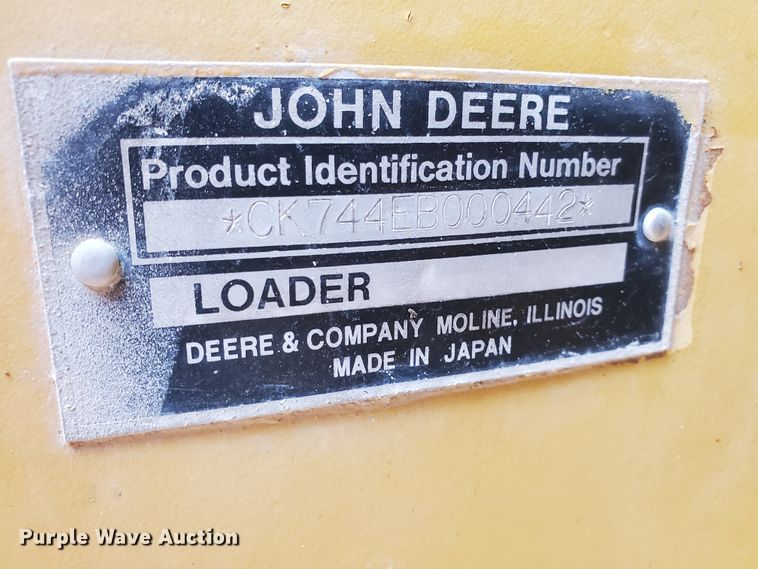 image for item GM9263 1994 John Deere 744E  wheel loader
