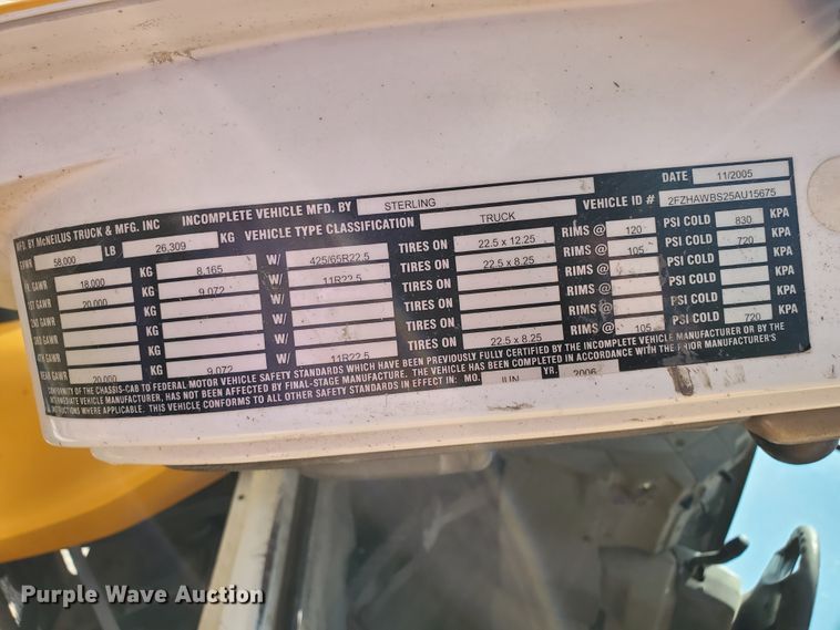 image for item GM9298 2005 Sterling L-Line  ready mix truck