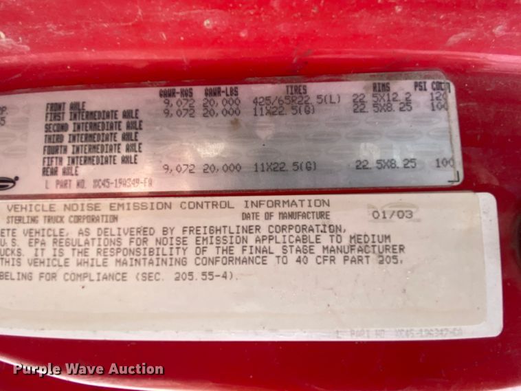 image for item HA9501 2003 Sterling L-Line  ready mix truck