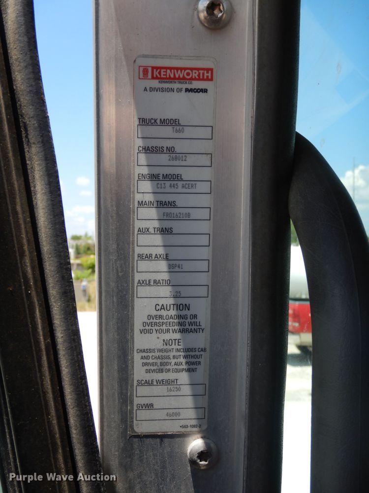 image for item HG9116 2010 Kenworth T660  semi truck