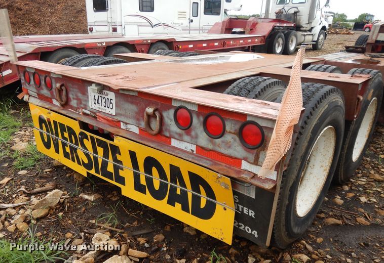 image for item DF5167 2004 Witzco Challenger RG35 lowboy equipment trailer