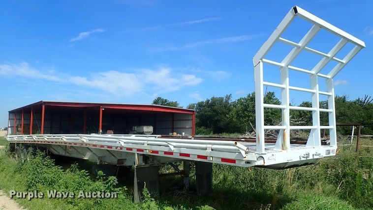 image for item DG2396 1990 Aztec CT flatbed hay trailer