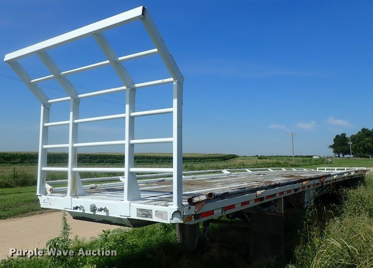 image for item DG2396 1990 Aztec CT flatbed hay trailer