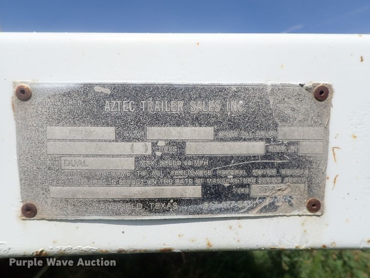 image for item DG2396 1990 Aztec CT flatbed hay trailer