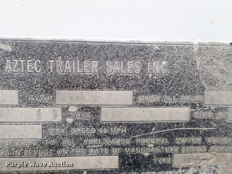 image for item DG2396 1990 Aztec CT flatbed hay trailer