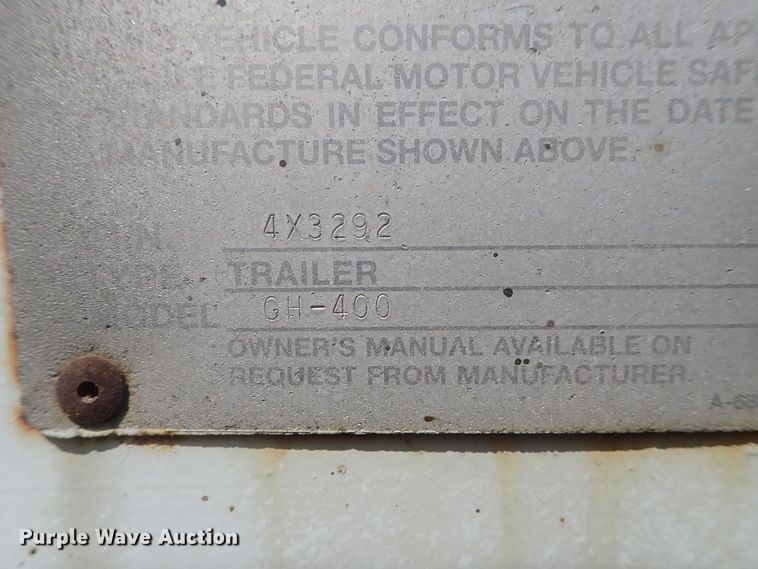 image for item DG2397 1974 Wilson GH-400 flatbed hay trailer