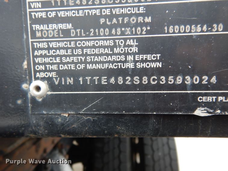 image for item DG6869 2011 Transcraft DTL-2100 drop deck trailer