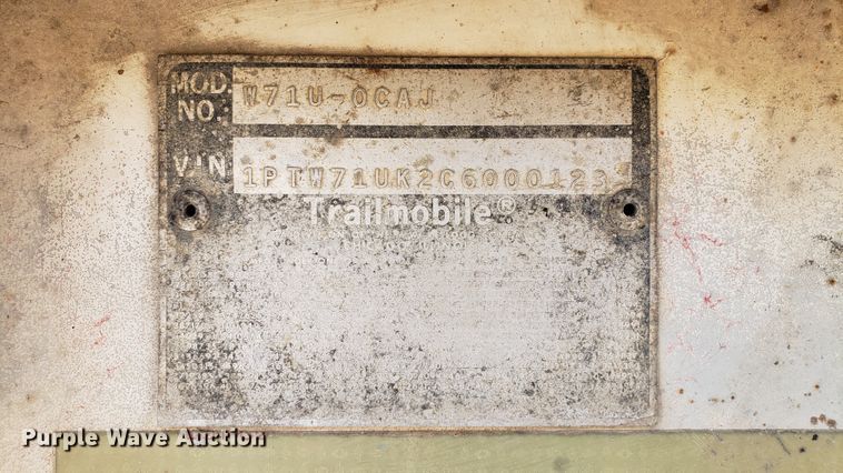 image for item DJ0749 1982 Trailmobile W71U flatbed trailer