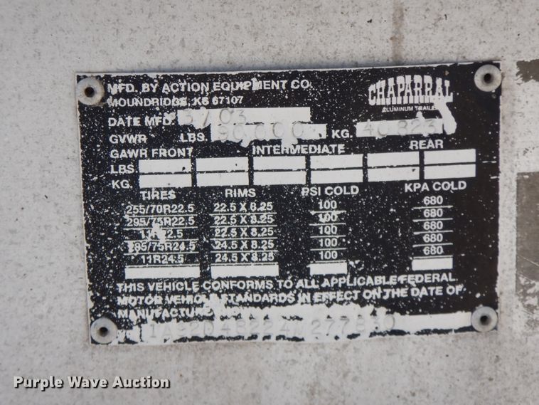 image for item FN9295 2004 Chaparral drop deck equipment trailer