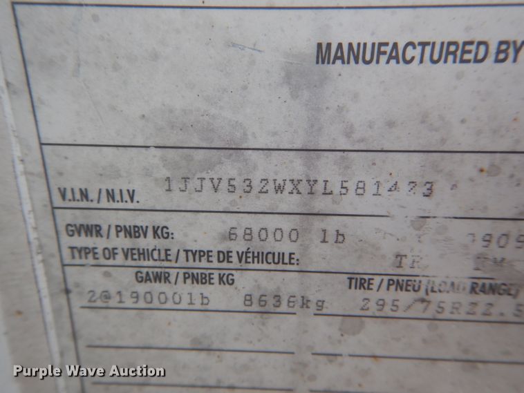 image for item HM9698 2000 Wabash dry van trailer