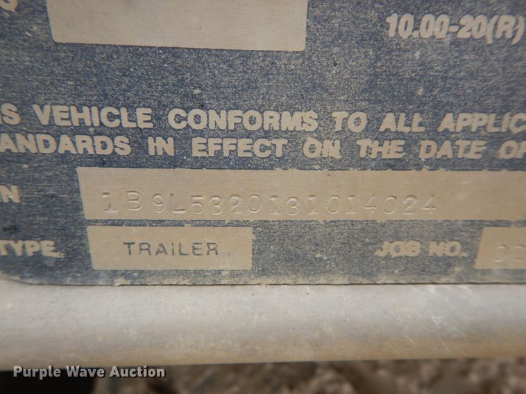 image for item HM9738 2003 Barrett livestock trailer