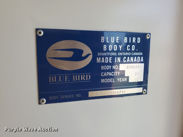 image for item DF5585 2000 Chevrolet Express 3500  Blue Bird school bus