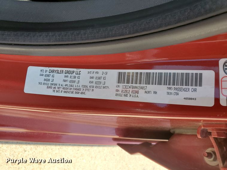 image for item DF5590 2010 Chrysler Sebring Touring