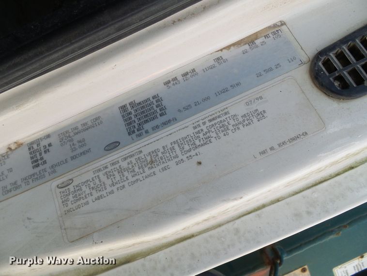 image for item DG1997 1999 Sterling L-Line  dump truck