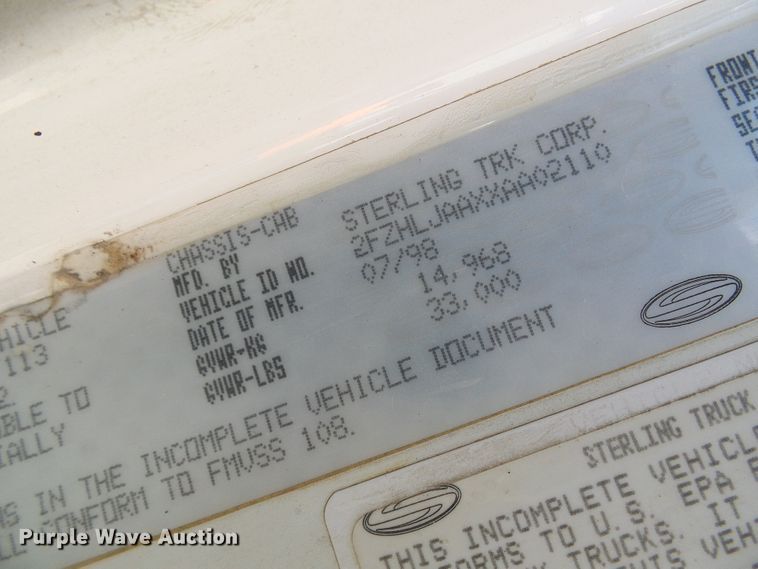 image for item DG1997 1999 Sterling L-Line  dump truck