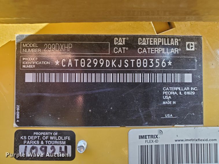 image for item DJ3148 2014 Caterpillar 299D XHP  tracked skid steer loader