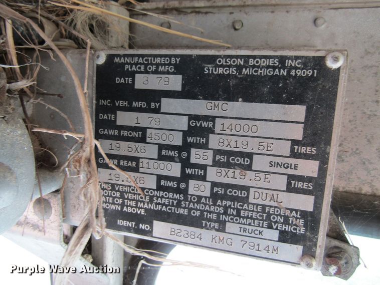 image for item GQ9077 1979 GMC  delivery truck