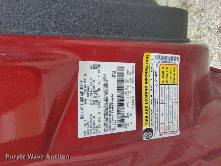 image for item GV9129 2014 Ford F150 XLT  SuperCrew pickup truck