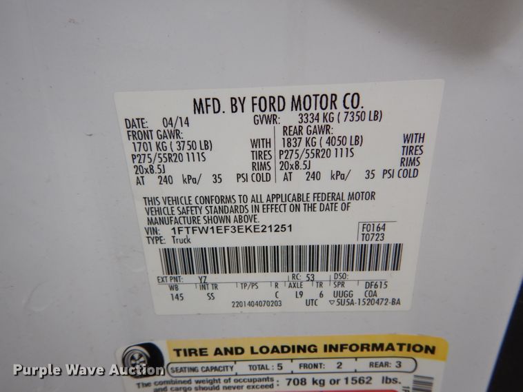 image for item GV9131 2014 Ford F150 STX  SuperCrew pickup truck