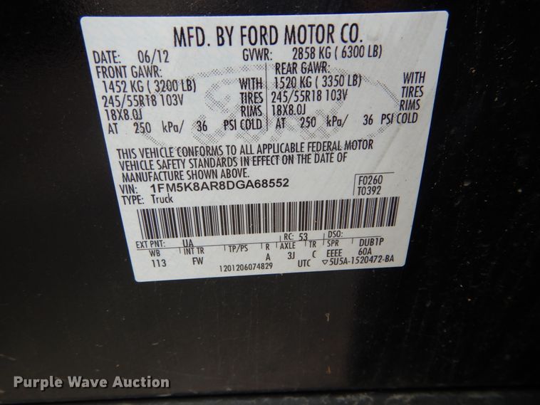 image for item GV9159 2013 Ford Explorer Police Interceptor  SUV