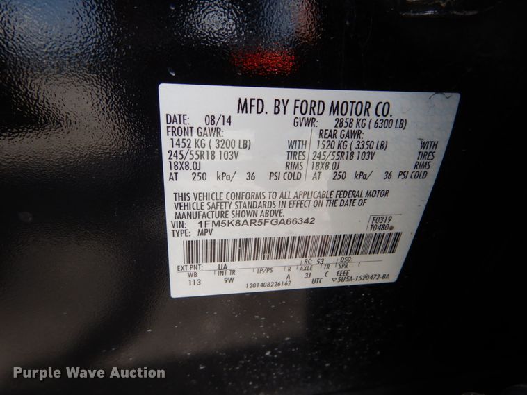 image for item GV9189 2015 Ford Explorer Police Interceptor  SUV