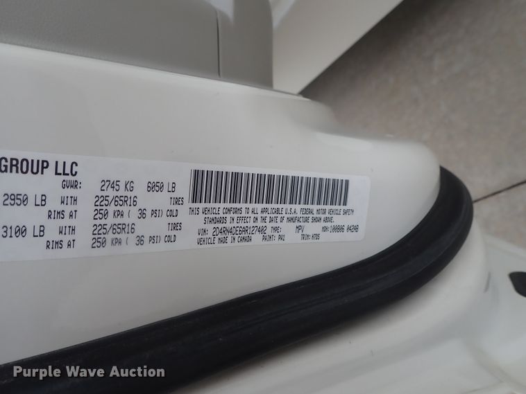 image for item GV9579 2010 Dodge Grand Caravan  Amerivan handicap accessible van