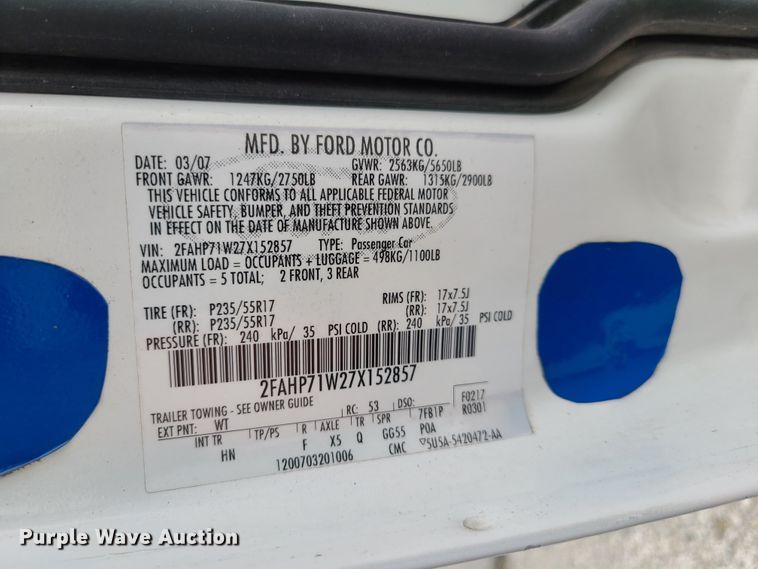 image for item GX9315 2007 Ford Crown Victoria Police Interceptor