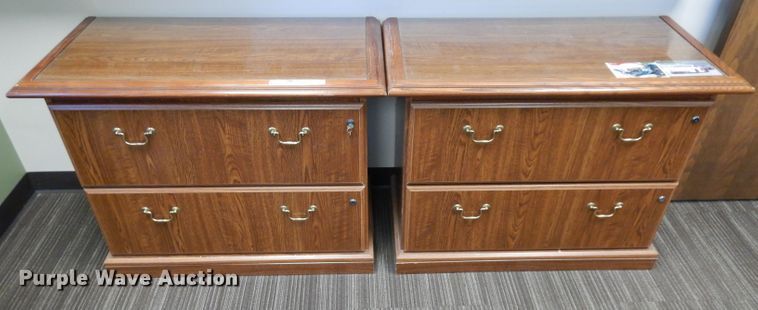 image for item HA9358 (2) wood file cabinets