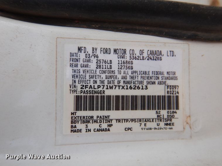 image for item HO9012 1996 Ford Crown Victoria Police Interceptor