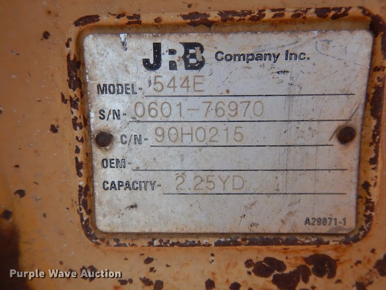 image for item HO9829 1992 John Deere 544E  wheel loader