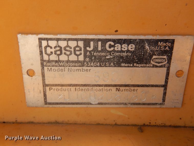 image for item HO9830 1993 Case 590  Turbo backhoe