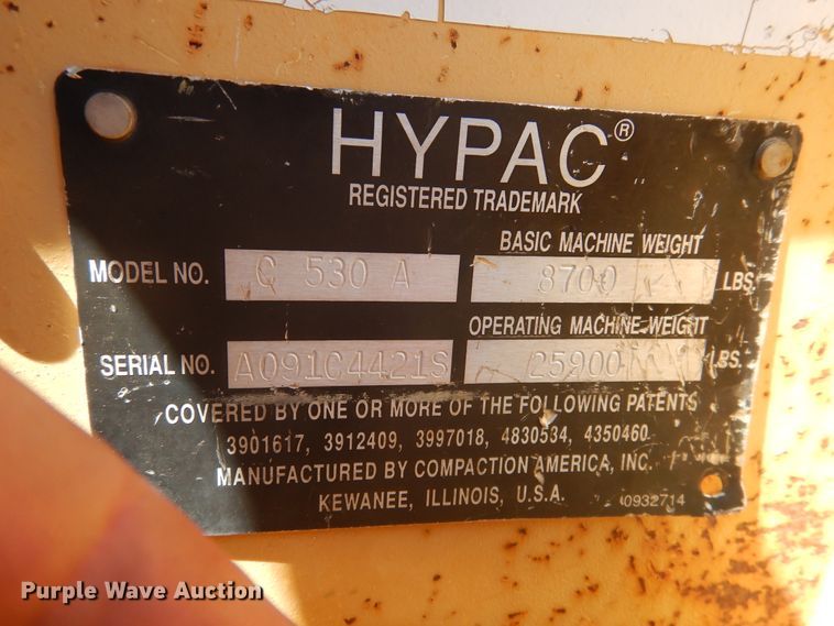 image for item HO9849 1996 Hypac C530A  pneumatic roller