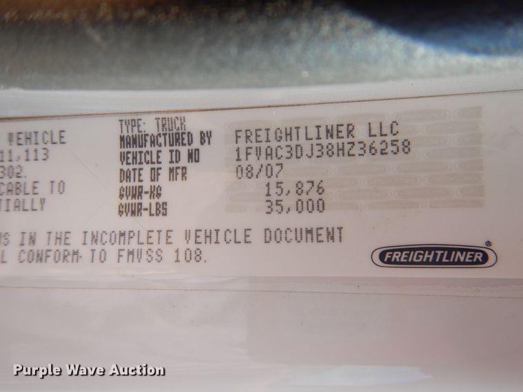 image for item HO9851 2008 Freightliner Business Class M2  refuse truck