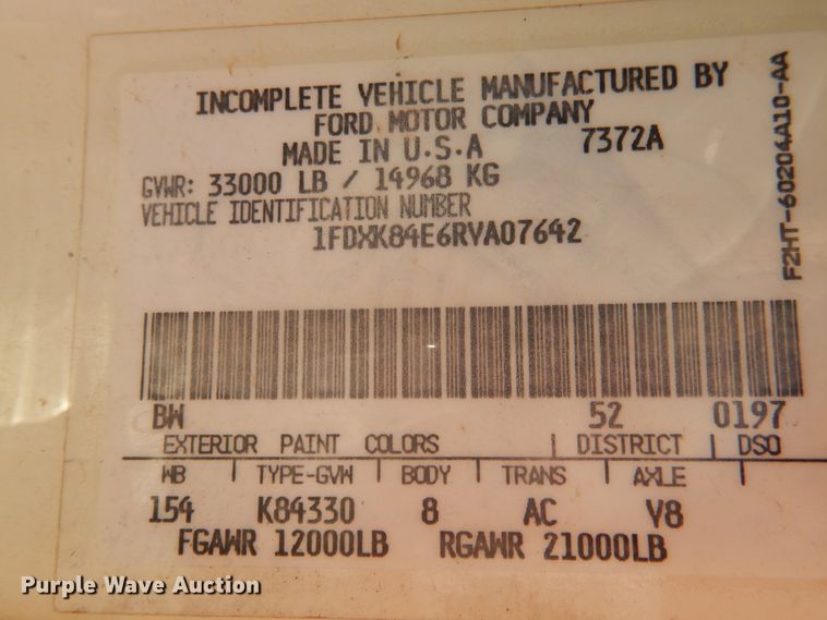 image for item HO9853 1994 Ford F800  dump truck