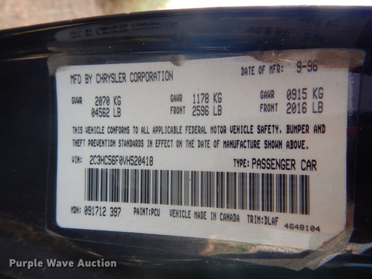 image for item HO9857 1997 Chrysler LHS