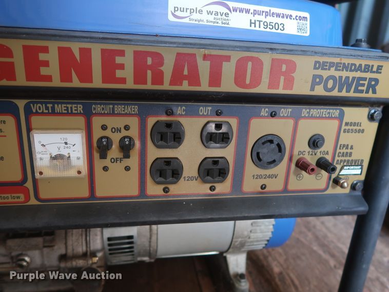 image for item HT9503 Dependable Power GG5500 generator